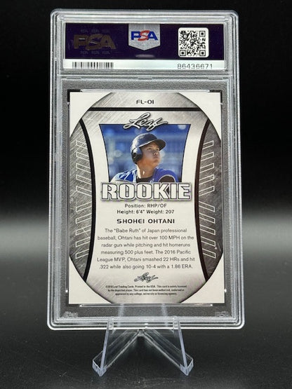 2018 Leaf Rookie Shohei Ohtani Exclusive Flag Edition #FL-01 PSA 10