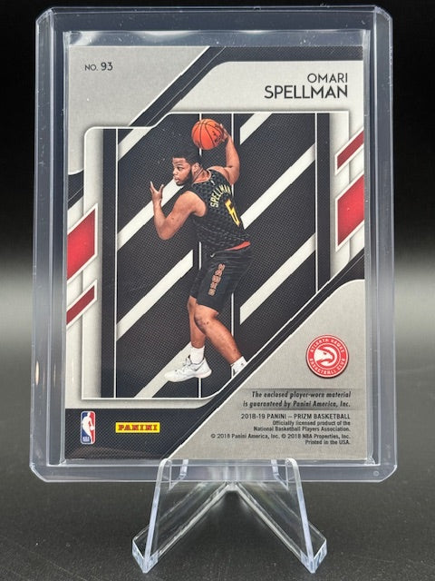 2018-19 Panini Prizm Sensational Swatches Omari Spellman #93