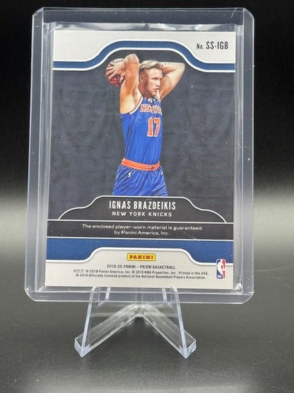 2019 - 20 Panini Prizm Sensation Swatches Ignas Brazdeikis Player Worn Swatch Card #SS - IGB - Curators Corner LLC