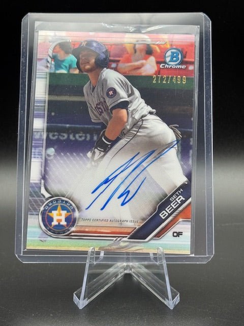 2019 Bowman Chrome Prospects Seth Beer Autograph Card #CPA - SB Number 272/499 - Curators Corner LLC