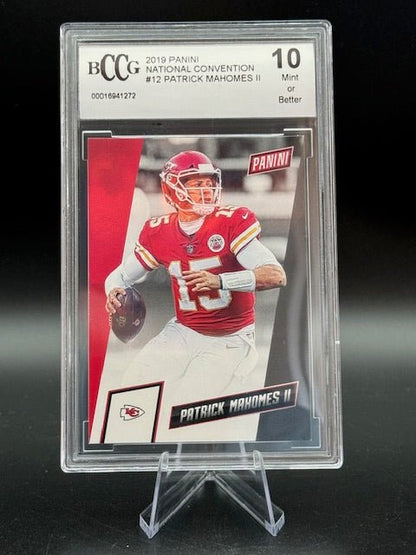 2019 Panini National Convention Patrick Mahomes II #12 Graded BCCG 10 Mint or Better - Curators Corner LLC