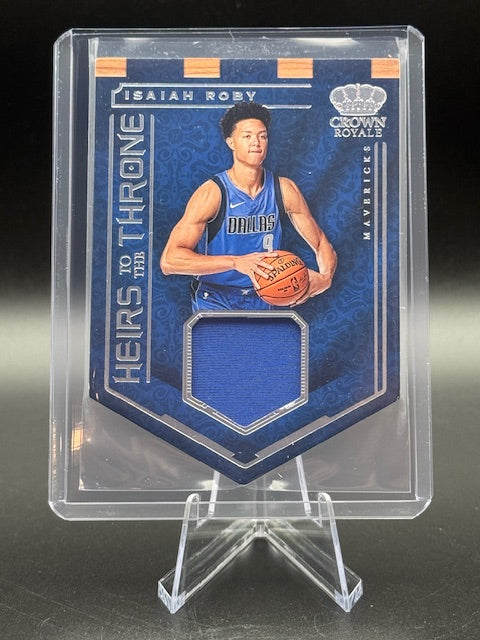 2019-20 Panini Crown Royale Heirs to the Throne Isaiah Roby Rookie Player Worn Swatch Card #HT-IR