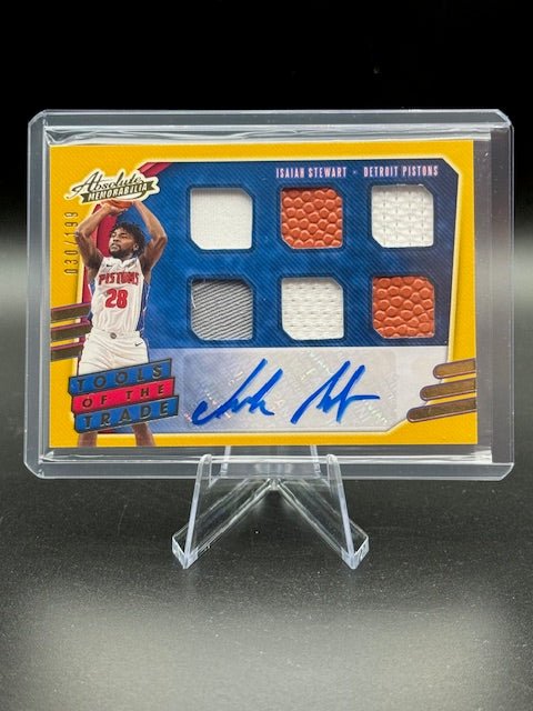 2020 - 21 Panini Absolute Memorabilia Tools of the Trade Isaiah Stewart Signed Card #TT6 - IST Numbered 030/199 - Curators Corner LLC