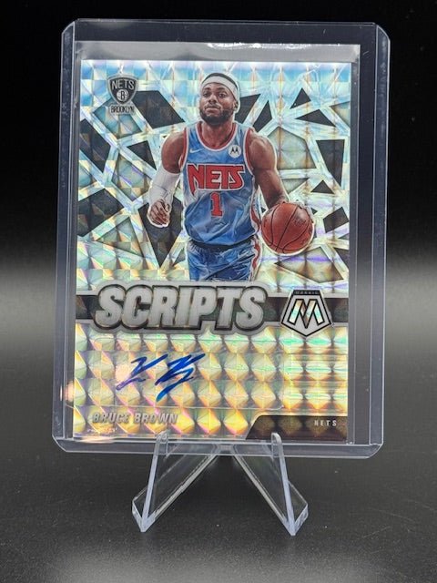 2020 - 21 Panini Mosaic Script Silver Bruce Brown Autograph Card #SC - BBR - Curators Corner LLC