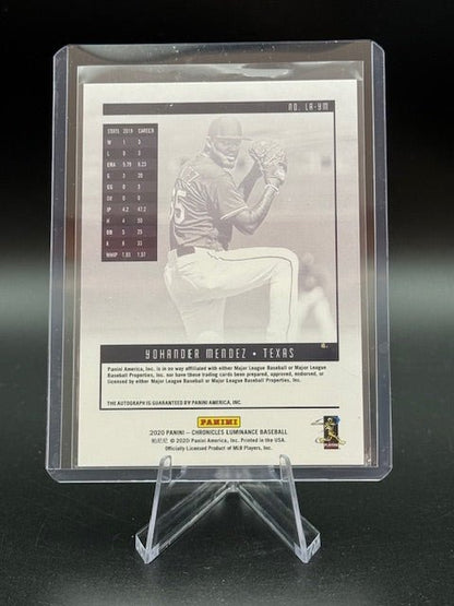 2020 Panini Chronicles Luminance Autograph Yohander Mendez Card LA - YM - Curators Corner LLC