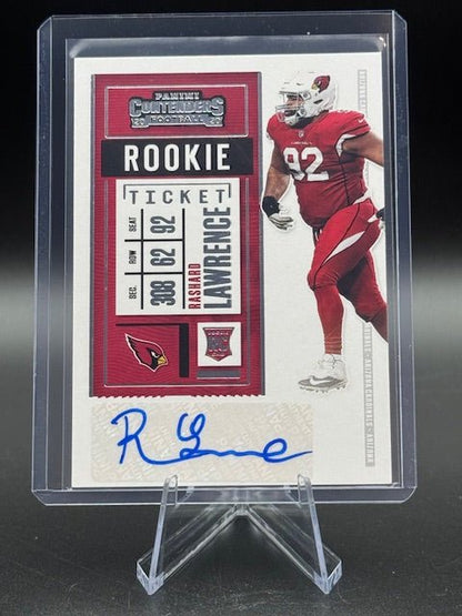 2020 Panini Contenders Football Rookie Ticket Rashard Lawrence Autograph Card #255 - Curators Corner LLC