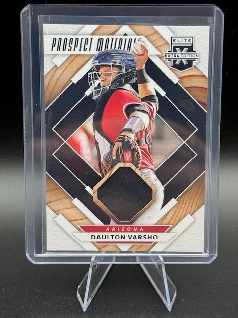 2020 Panini Elite Extra Edition Daulton Varsho Prospect Materials Black Swatch #PM - DV - Curators Corner LLC