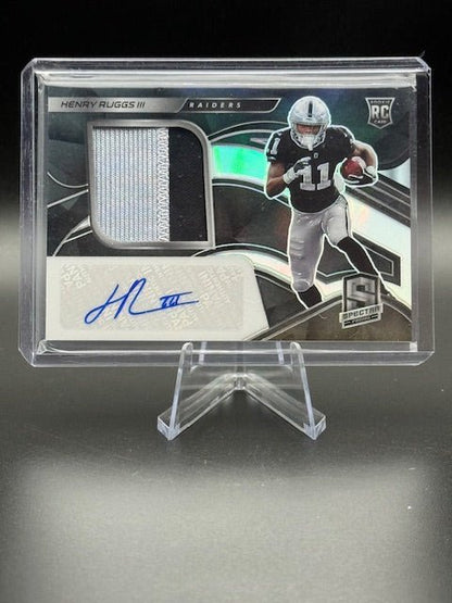 2020 Panini Spectra Prizm Henry Ruggs III Signature and Game Worn Patch Card #213 84/99 - Curators Corner LLC