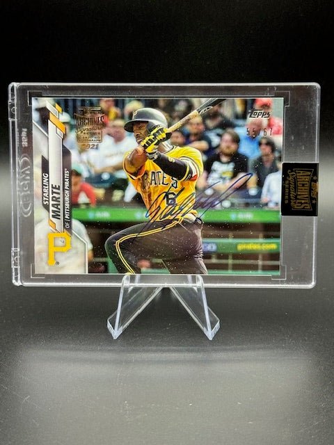 2020 Topps Archives Signature Starling Marte #183 55/67 - Curators Corner LLC