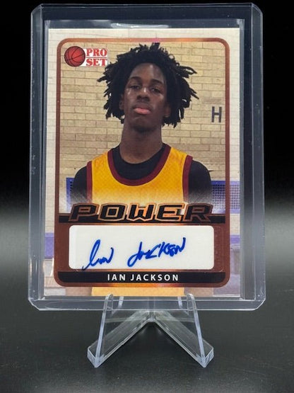 2021 - 22 Leaf Pro Set Ian Jackson Autograph Rookie Card #PA - IJ1 - Curators Corner LLC