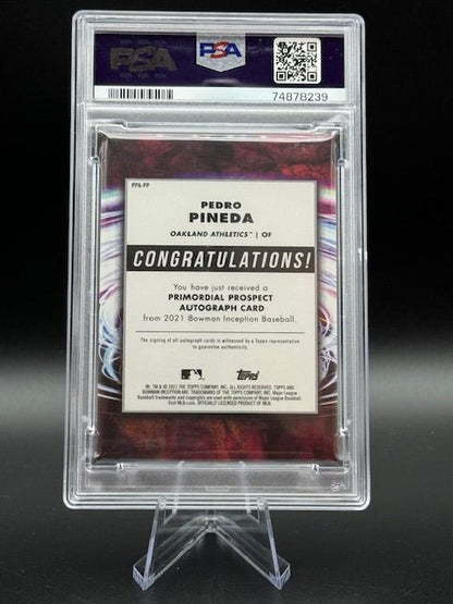 2021 Bowman Inception Primordial Prospects Autograph Pedro Pineda # PPAPP Mint9/Auto10 - Curators Corner LLC