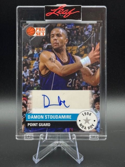 2021 Leaf Pro Set Basketball Damon Stoudamire Autograph Card #PSB - DS1 Numbered 12/12 - Curators Corner LLC