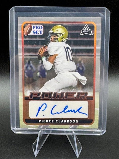 2021 Leaf Pro Set Power Pierce Clarkson Autograph Rookie Card #BA - PC1 - Curators Corner LLC