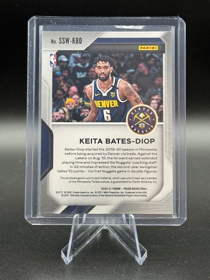 2021 Panini Prizm Sensational Game Worn Patch Keita Bates - Diop Card #SSW - KBD - Curators Corner LLC