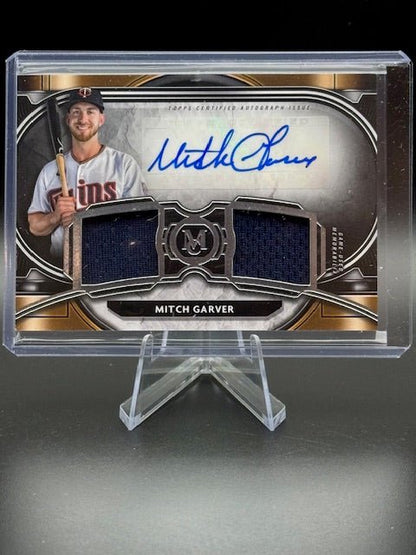 2021 Topps Museum Collection Mitch Garver Autograph Dual Relic Card #SPDRA - MGA Numbered 314/349 - Curators Corner LLC