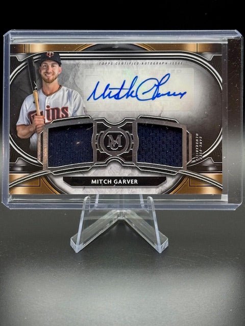 2021 Topps Museum Collection Mitch Garver Autograph Dual Relic Card #SPDRA - MGA Numbered 314/349 - Curators Corner LLC