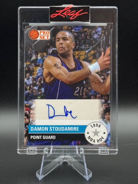 2021 Leaf Pro Set Basketball Damon Stoudamire Autograph Card #PSB-DS1 Numbered 12/12