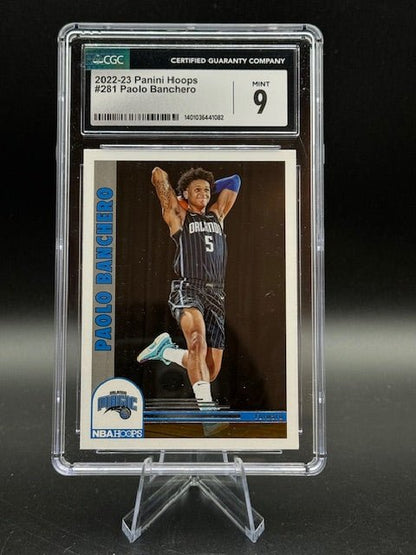 2022 - 23 Panini #281 NBA Hoops Paolo Banchero Graded Card CGC 9 Mint - Curators Corner LLC