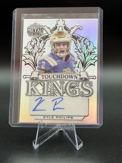 2022 Leaf Metal Draft Touchdown Kings Kyle Philips Autograph #TK - KP1 Numbered 18/40 - Curators Corner LLC