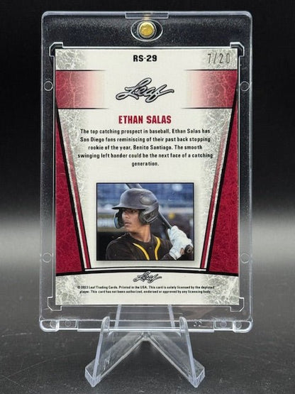 2022 Leaf Rookie Ethan Salas Numbered 7/20 - Curators Corner LLC