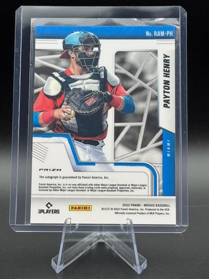 2022 Panini Mosaic Payton Henry Autograph Rookie Card Red Holograph #RAM - PH - Curators Corner LLC