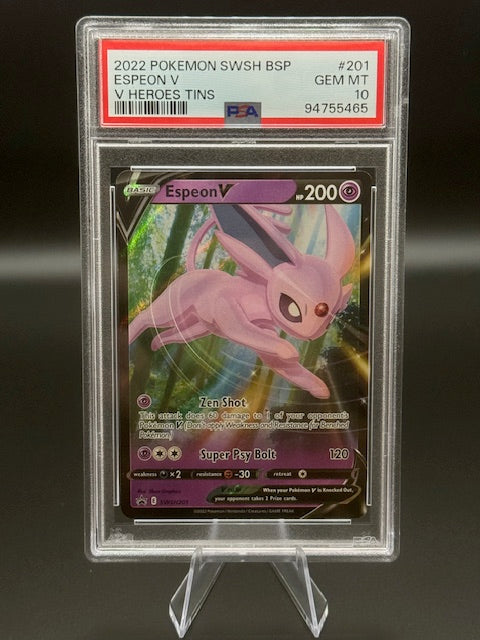 2022 Pokemon Swsh Bsp Espeon V #201 (PSA 10)