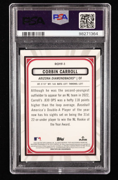 2023 Bowman Chrome Corbin Carroll Signed Rookie Card - Curators Corner LLC