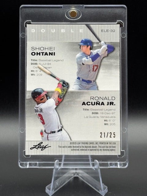 2023 Leaf Special Release Ohtani/Acuna Jr. Silver Disco 21/25 - Curators Corner LLC