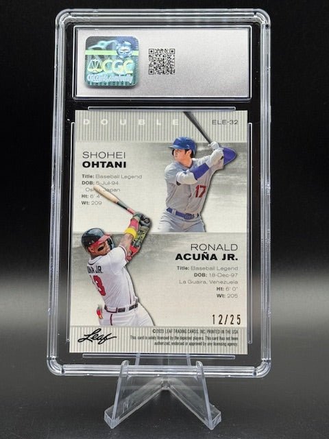2023 Leaf Special Release Ohtani/Acuna Jr. Silver Mojo 12/25 CGC 10 - Curators Corner LLC