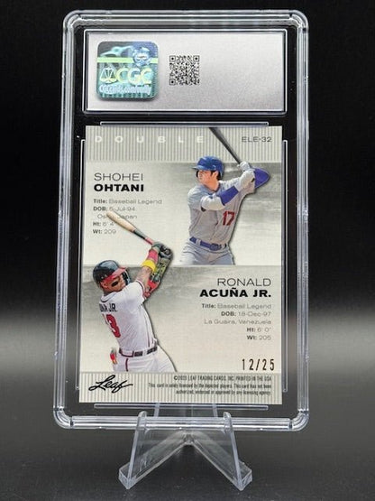 2023 Leaf Special Release Ohtani/Acuna Jr. Silver Mojo 12/25 CGC 10 - Curators Corner LLC