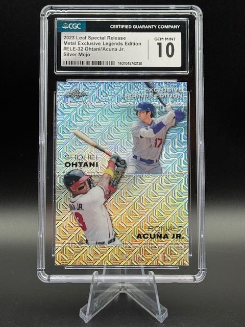 2023 Leaf Special Release Ohtani/Acuna Jr. Silver Mojo 12/25 CGC 10 - Curators Corner LLC