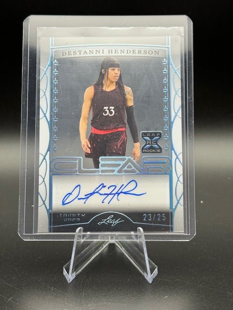 2023 Leaf Trinity Clear Destanni Henderson Signed Rookie Card CA - DH1 #23/25 - Curators Corner LLC