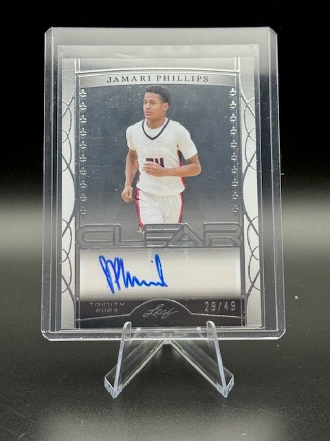 2023 Leaf Trinity Clear Jamari Phillips Signed Card CA - JP1 #29/49 - Curators Corner LLC