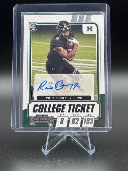 2023 Panini Contenders Football Rico Bussey Jr Rookie Autograph Card #176 - Curators Corner LLC