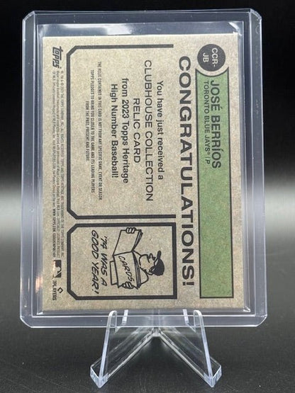 2023 Topps Heritage Clubhouse Collection Game Used Memorabilia Jose Berrios #CCR - JB - Curators Corner LLC