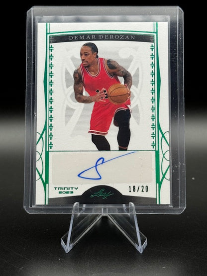 2023 Leaf Trinity Demar Derozan Signature Card BA-DDR #18/20 Numbered