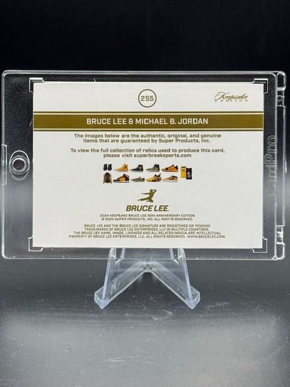 2024 Bruce Lee Keepsake Edition Bruce Lee/Michael B Jordan Dual Relic #255 - Curators Corner LLC