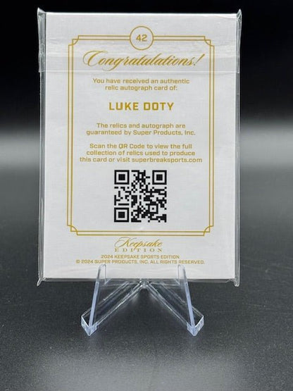 2024 Keepsake Edition Luke Doty Gem Patch Auto Numbered 58/75 - Curators Corner LLC