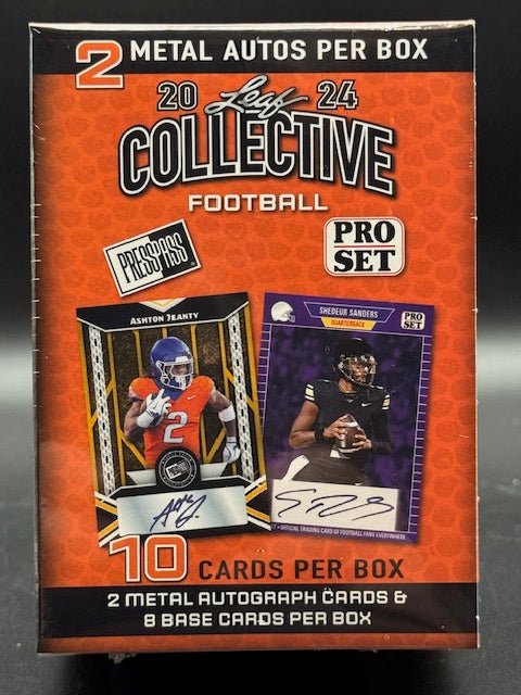 2024 Leaf Collective Football Blaster Box (2 AUTOS PER BOX) - Curators Corner LLC