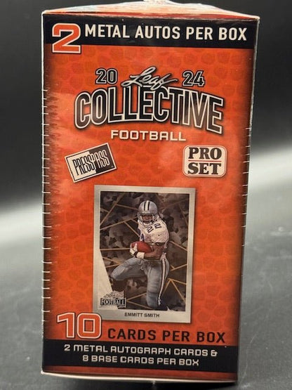 2024 Leaf Collective Football Blaster Box (2 AUTOS PER BOX) - Curators Corner LLC