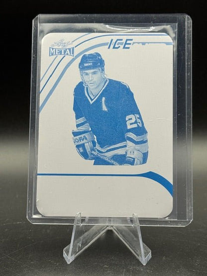 2024 Leaf Metal Hockey Legends Kevin Stevens Cyan Printing Plate 1/1 - Curators Corner LLC
