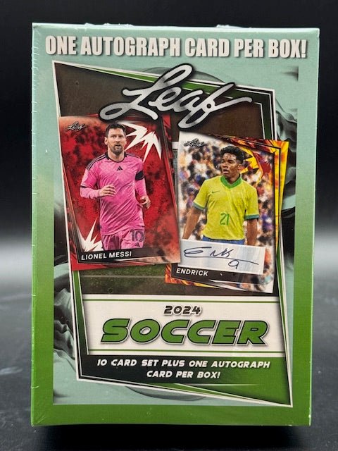 2024 LEAF SOCCER BLASTER BOX (1 AUTO PER BOX) - Curators Corner LLC