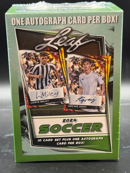 2024 LEAF SOCCER BLASTER BOX (1 AUTO PER BOX) - Curators Corner LLC