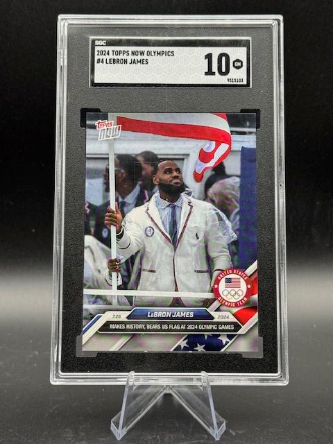 2024 Topps Now Olympics #4 LeBron James (SGC 10) - Curators Corner LLC