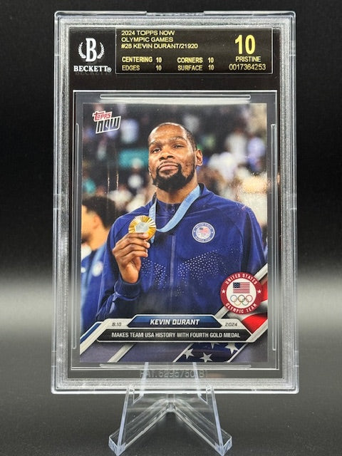 2024 Topps Now Olympic Games Kevin Durant BGS Graded Black Label 10 Pristine