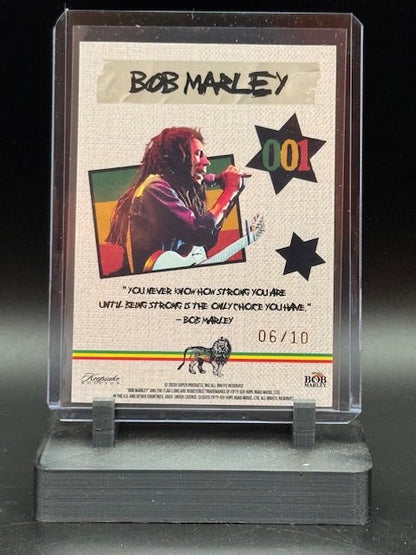 2025 Bob Marley Keepsake 001 Cracked Ice HoloFoil 6/10 - Curators Corner LLC