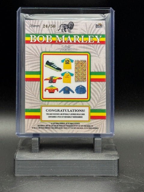2025 Bob Marley Keepsake Quad Relic Card 108 24/50 - Curators Corner LLC