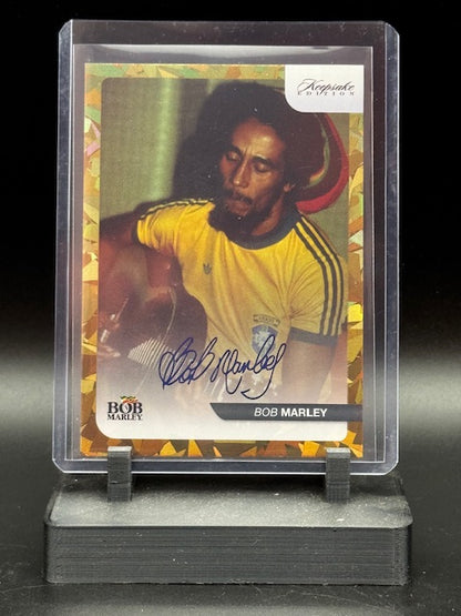 2025 Bob Marley Keepsake Gold Cracked Ice Facsimile Autograph 083 06/10