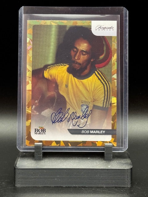 2025 Bob Marley Keepsake Gold Cracked Ice Facsimile Autograph 083 06/10