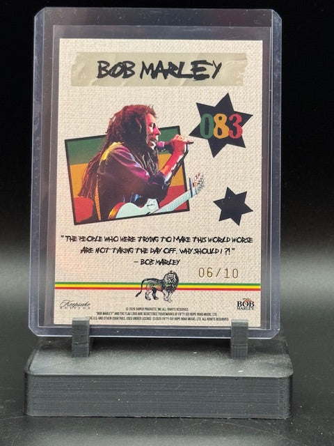 2025 Bob Marley Keepsake Gold Cracked Ice Facsimile Autograph 083 06/10